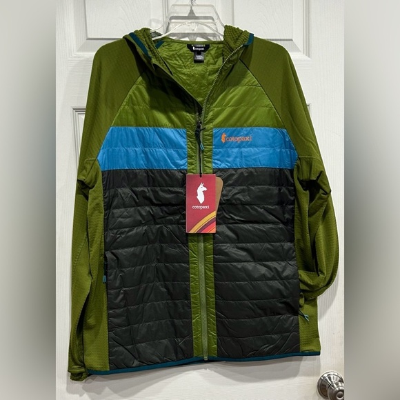 Cotopaxi Men's XL Capa Hybrid Insulated Hooded Jacket Green Grey Cedar Iron NWT - Picture 1 of 14
